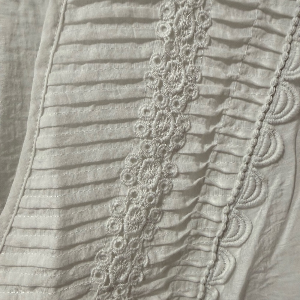Coldwater Creek white Lace Trim sleeveless blouse size 2X - Picture 4 of 5